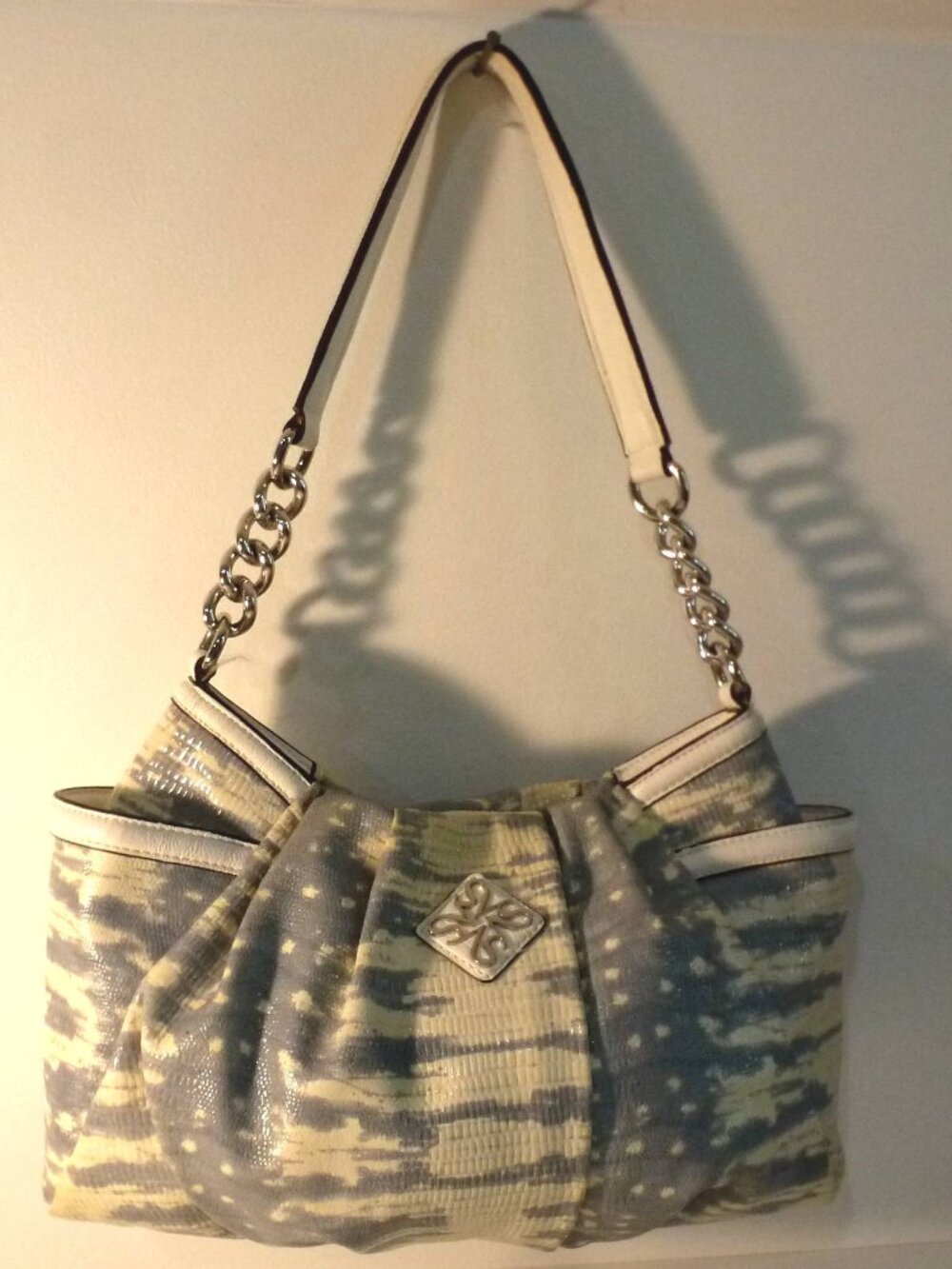 Vera Wang - Simply Vera Camo Print Shoulder Bag Hobo Grayish/Blue & Beige